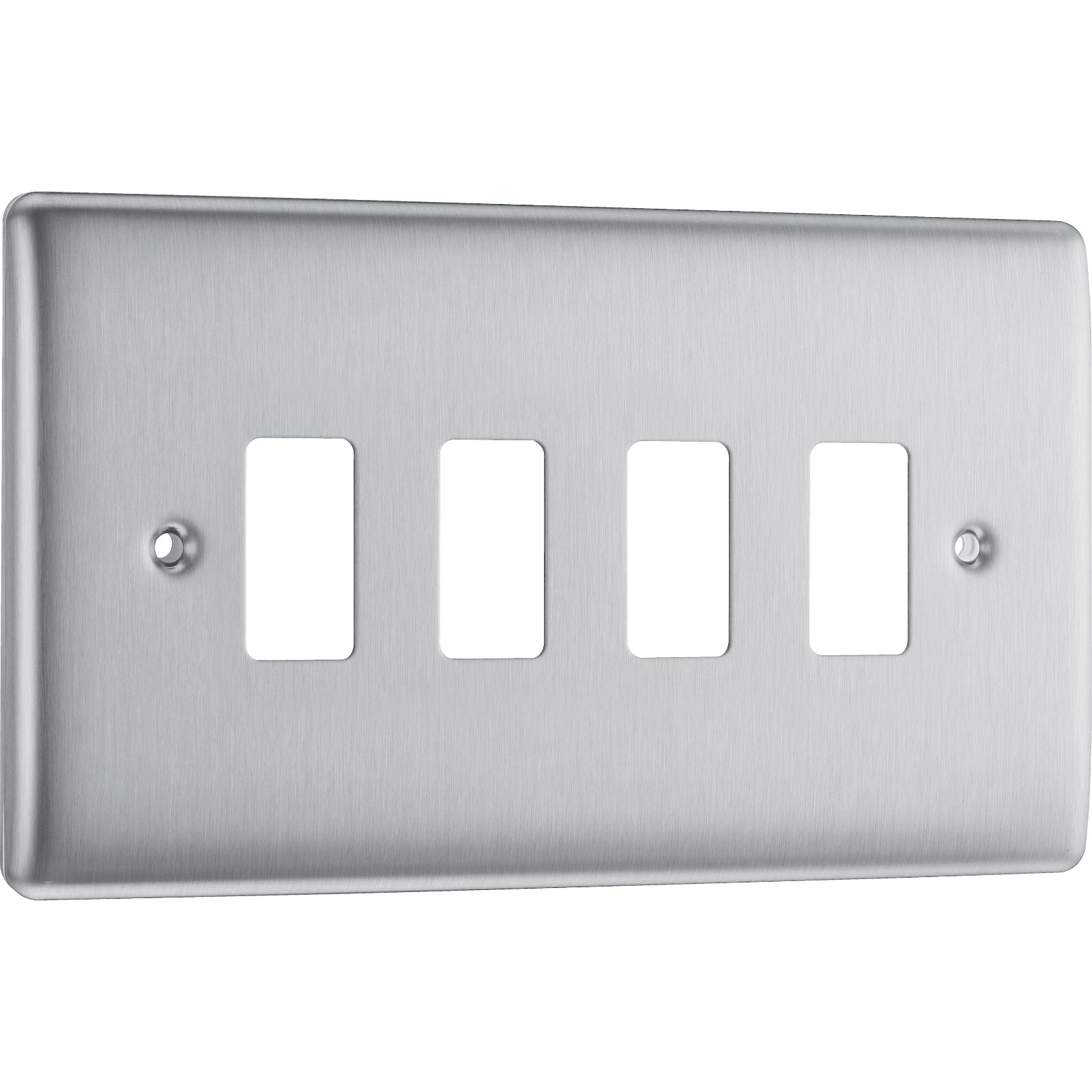 BG RNBS4 4 Gang Grid Plate Brushed Stainless - Image 3