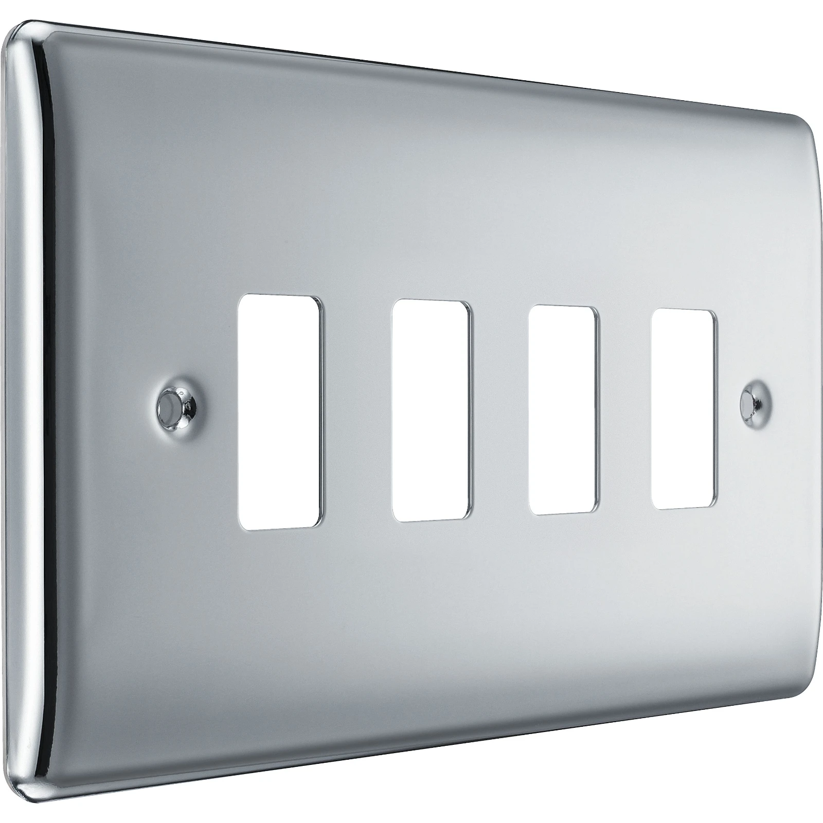 BG RNPC4 4 Gang Grid Plate Polished Chrome - Image 4