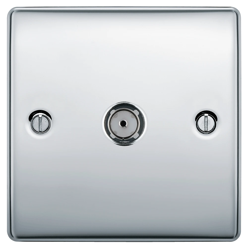 BG Nexus NPC60 Coaxial Socket Polished Chrome 1 Gang - Image 4