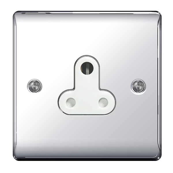 BG Nexus NPC29W Polished Chrome Unswitched Socket Round Pin 5A - Image 3
