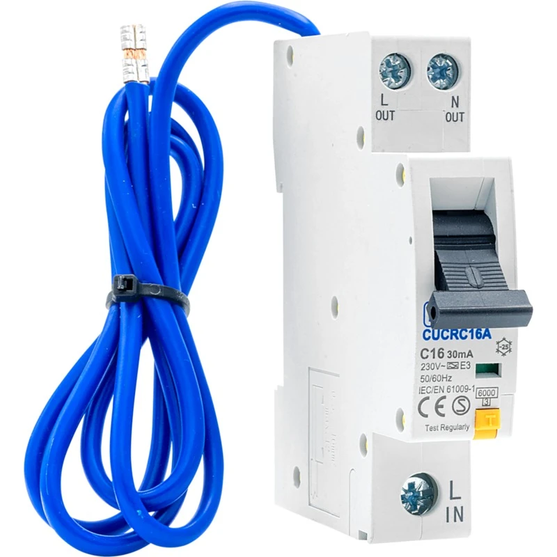 BG 16A 30MA Compact RCBO Single Pole Breaking Capacity 6kA - Image 3