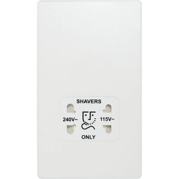 BG Evolve PCDCL20W Shaver Point 240/110V Pearlescent White - Image 3