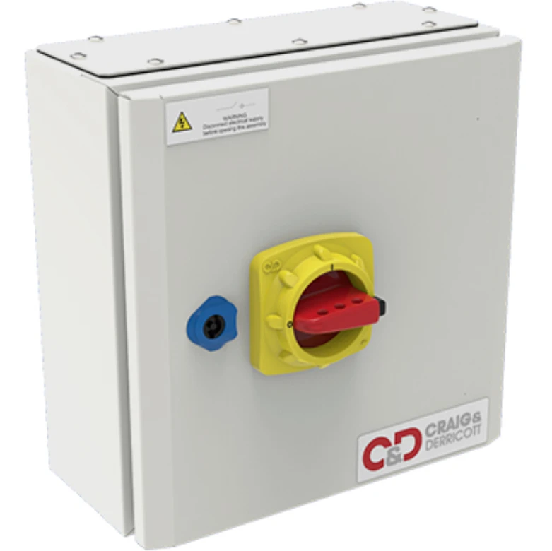 200A 3 Pole + Neutral Sheet Steel Light Grey IP65 Switch Disconnector - Image 3