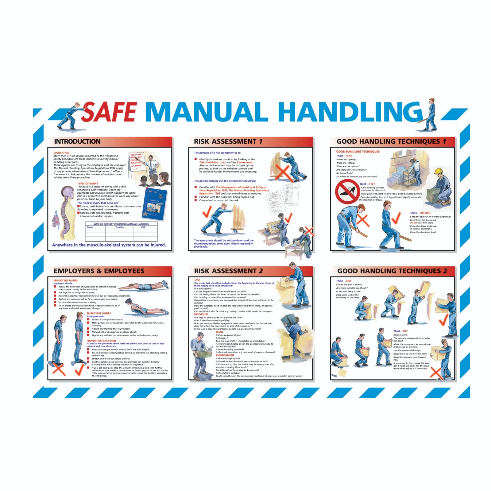 Safety Poster Safe Manual Handling (Tubed) - Image 3