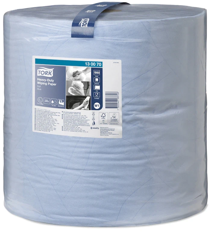 340m 36.9cm Blue Tork Heavy Duty Wiping Paper - Image 3