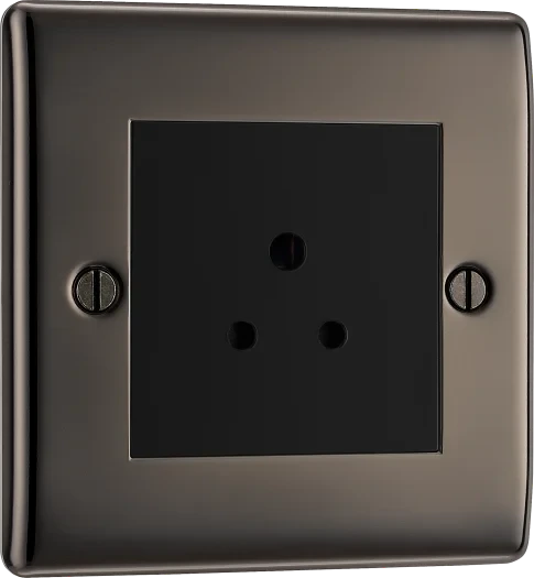 BG Nexus NBN28B Black Nickel Unswitched Socket Round Pin 2A - Image 4