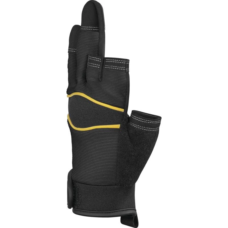 Delta Plus VV905 Size 11 Black And Yellow Glove 3 Finger Cut Artificial Leather Palm Polyester / Elastane Back - Image 3