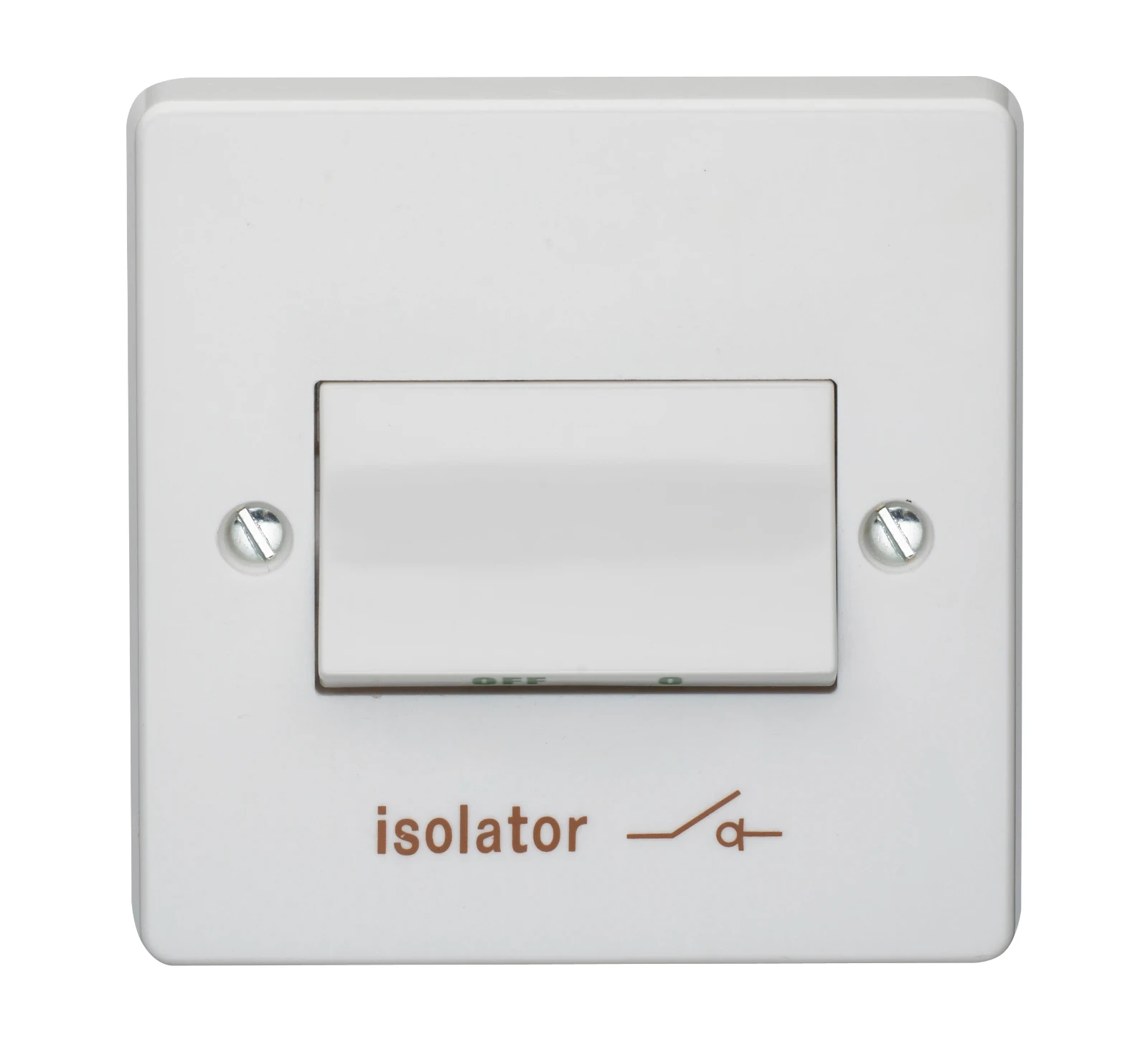 Plate Switch 1 Gang Triple Pole Fan Isolator 6A White Marked Isolator - Image 3
