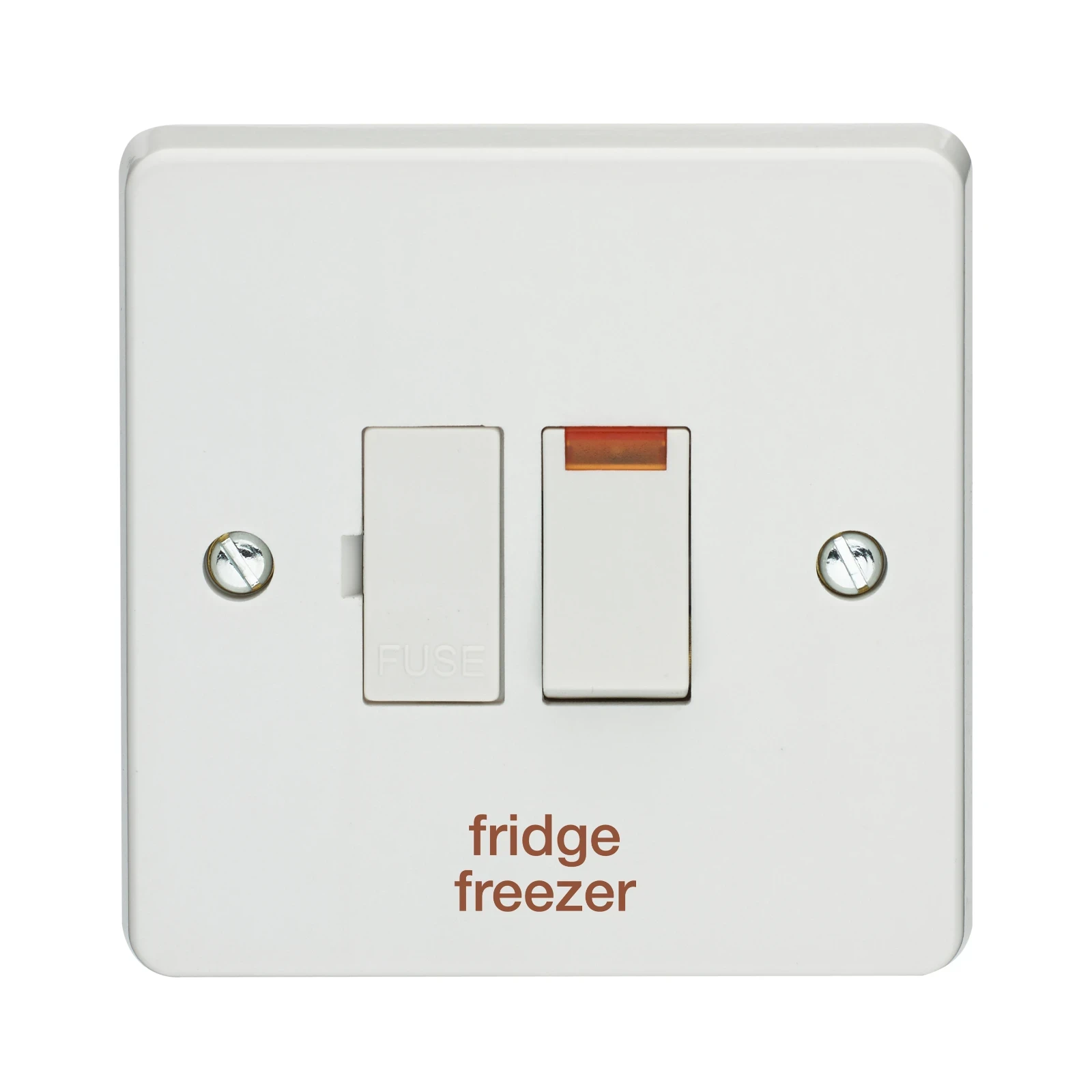 13A Double Pole Switched Fused Connection Unit With Neon Printed 'Fridge Freezer' - Image 3