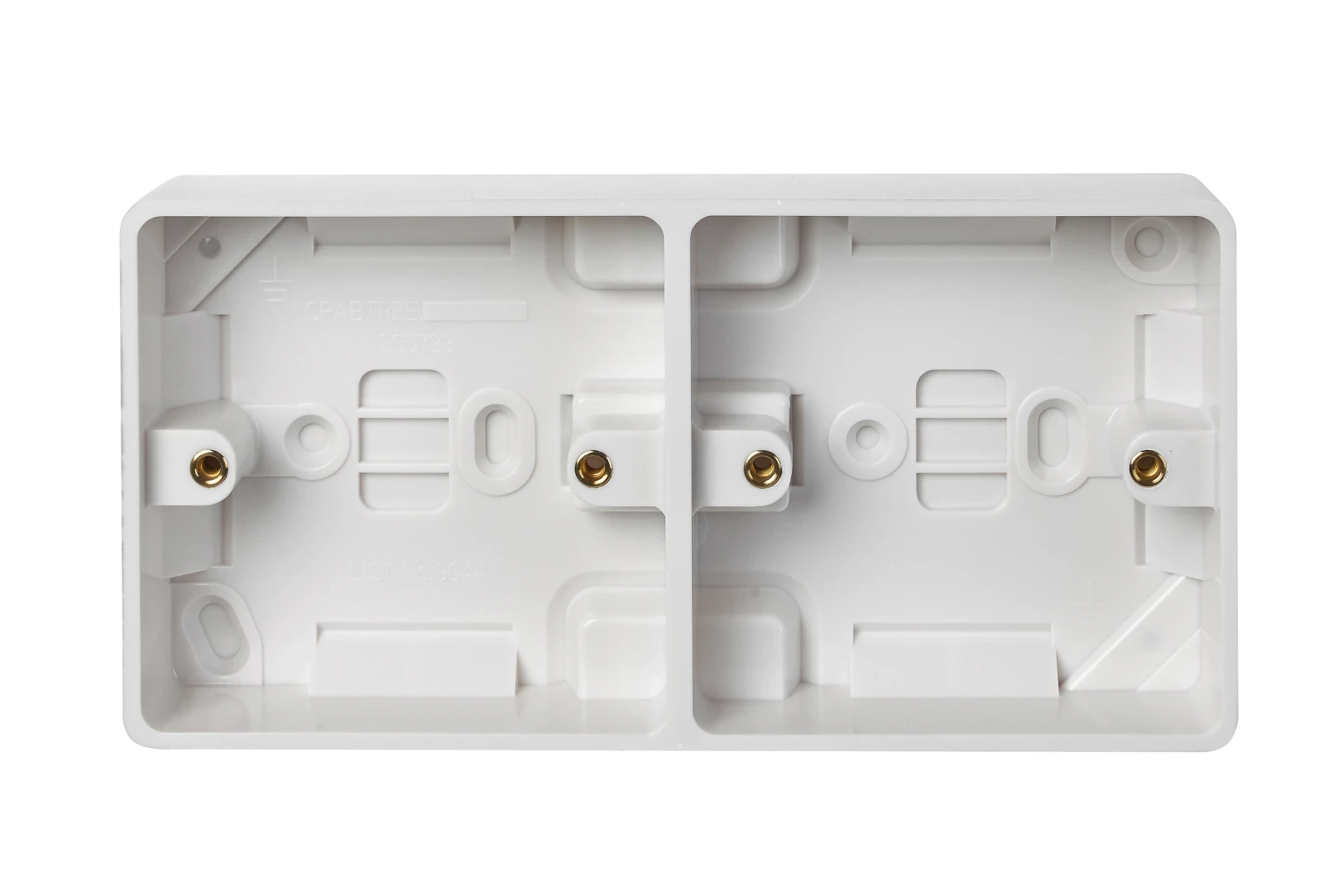 Capital 2 Gang Surface Moulded Box 174 x 87 x 29mm White - Image 3