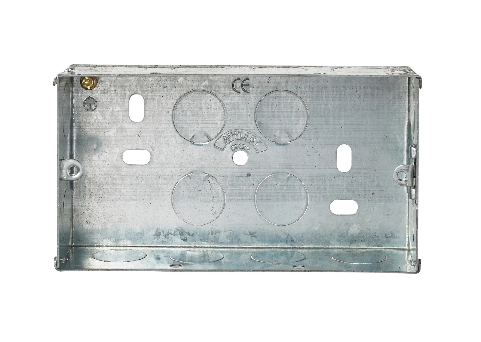 2 Gang Adjustable Lug Flush Steel Installation Box 35mm Depth - Image 3