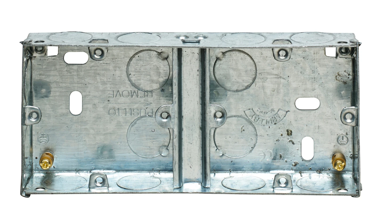 Dual 1 Gang Adjustable Lug Flush Steel Installation Box 25mm Depth - Image 3