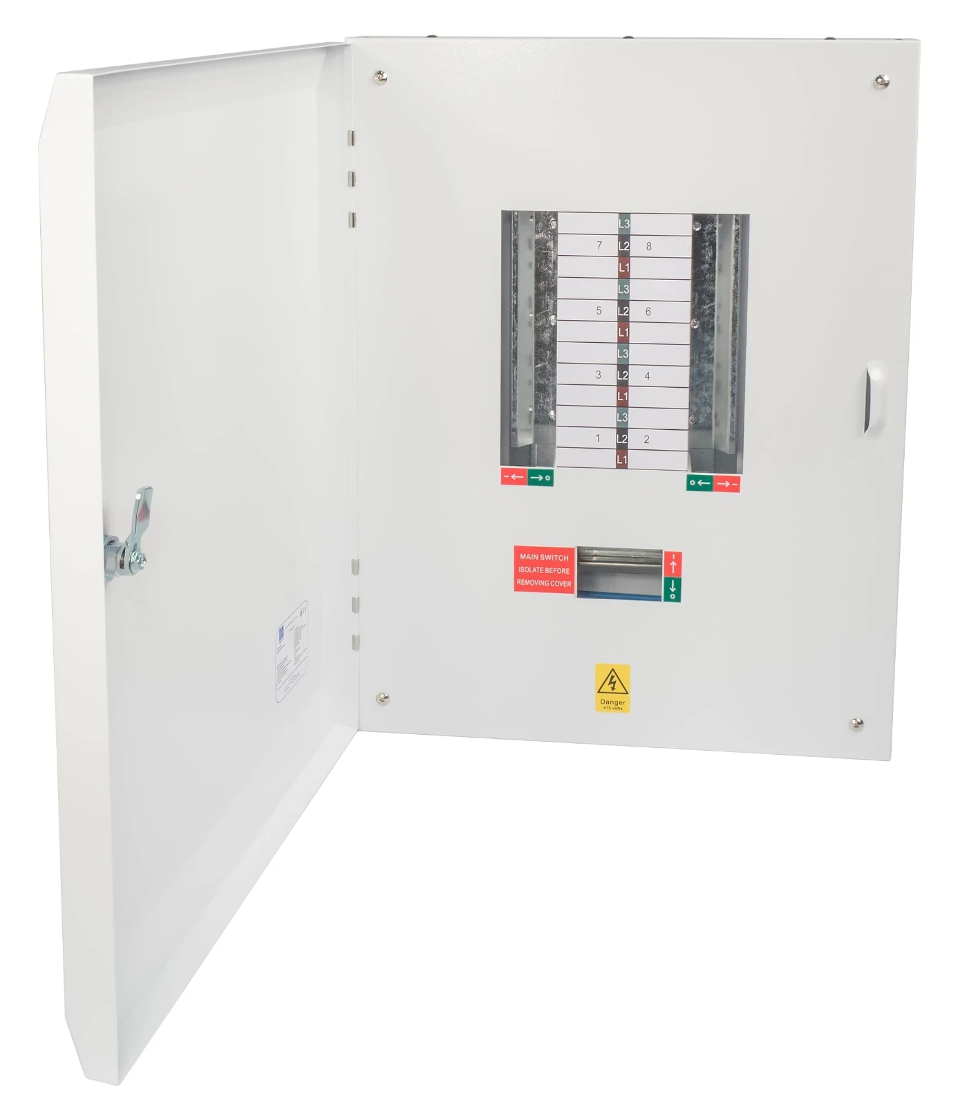 Lewden E-TPN16LW 16 Way Distribution Board 125A Type B No Mains Switch - Image 4