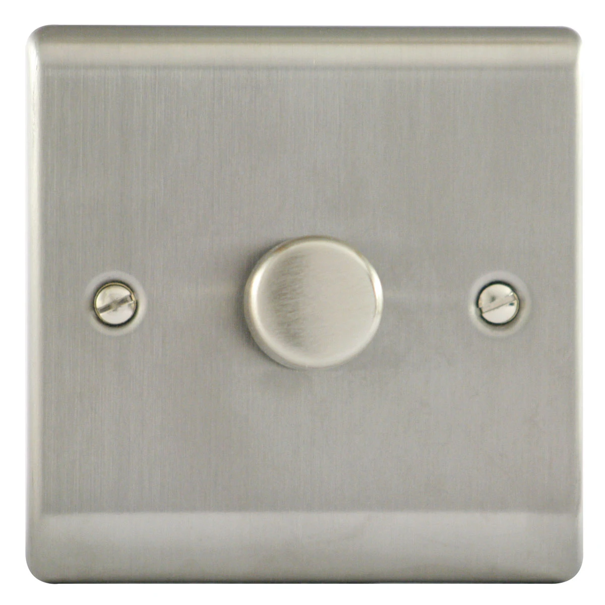 Designa 23DIM4001 1 Gang 2 Way 400W Push Dimmer Switch Satin Steel - Image 3