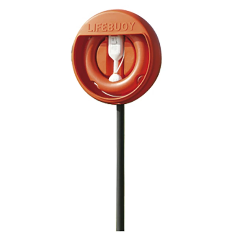 30-Inch Lifebuoy Housing with Surface-Mounted Post 850 x 850 x 20mm Orange - Image 3