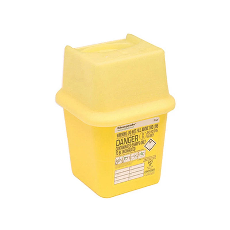 Sharps Clincal Waste Disposal Bin 4 Litre Yellow - Image 3