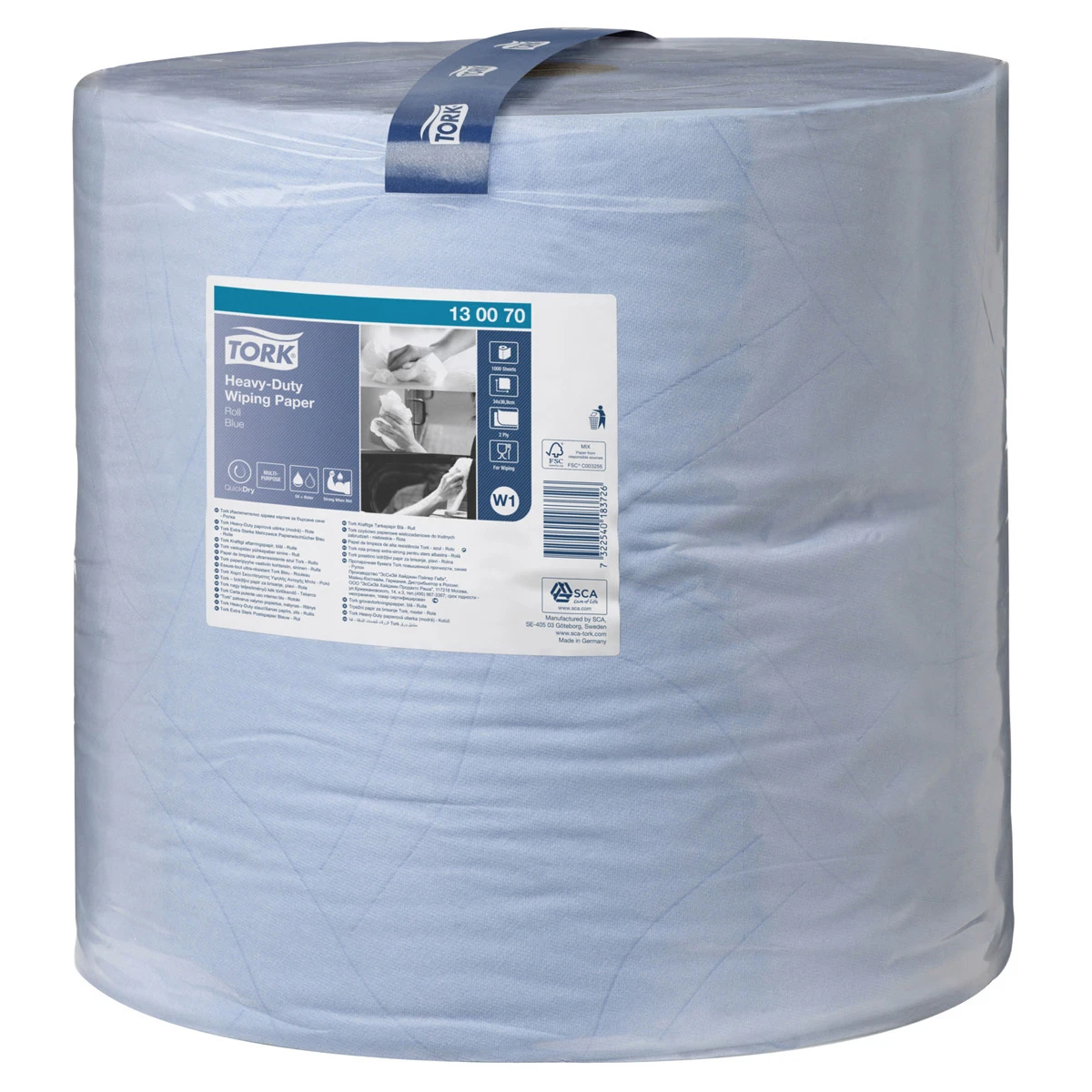 340m 36.9cm Blue Tork Heavy Duty Wiping Paper - Image 4