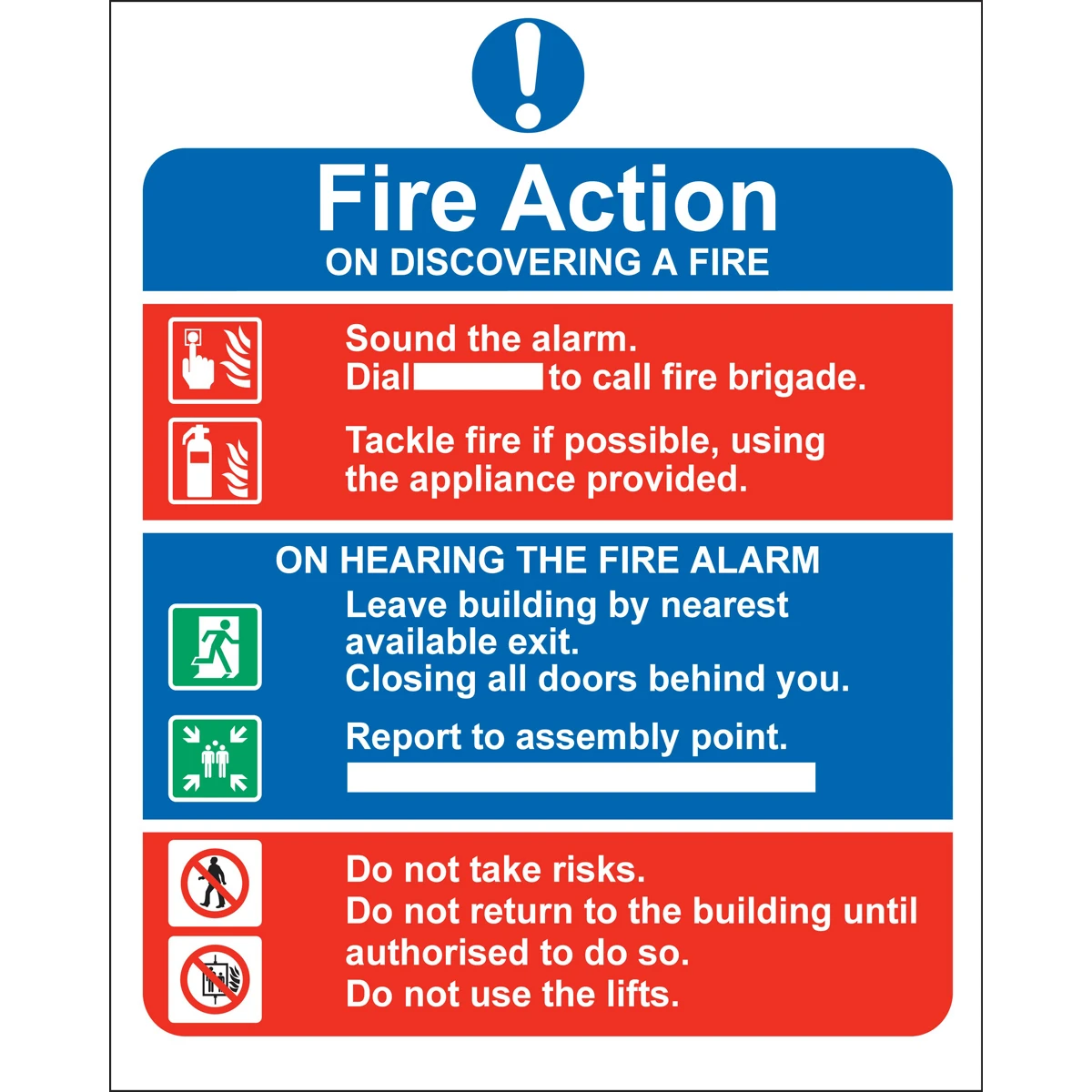 Fire Action Notice Semi Rigid Sign - Image 3