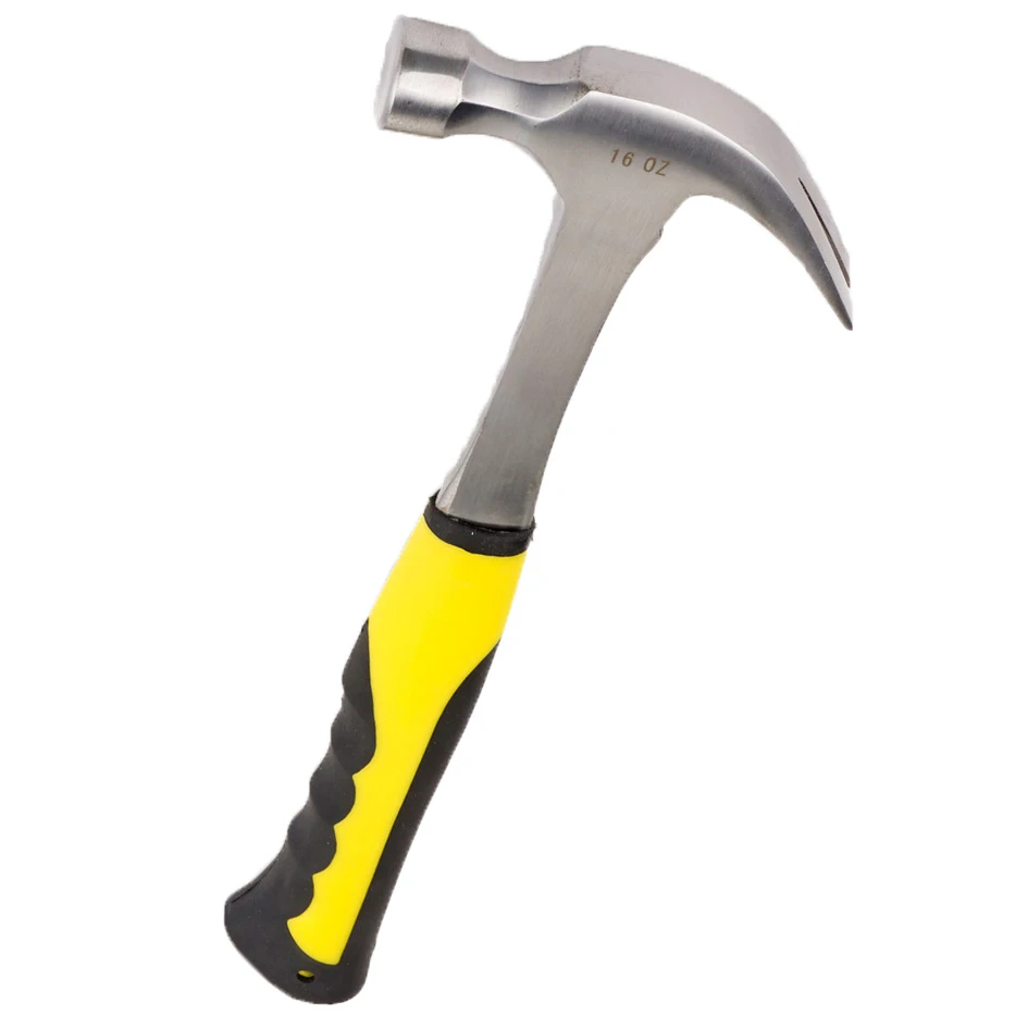 455g All Steel Claw Hammer with Rubber Grip Handle - Image 4