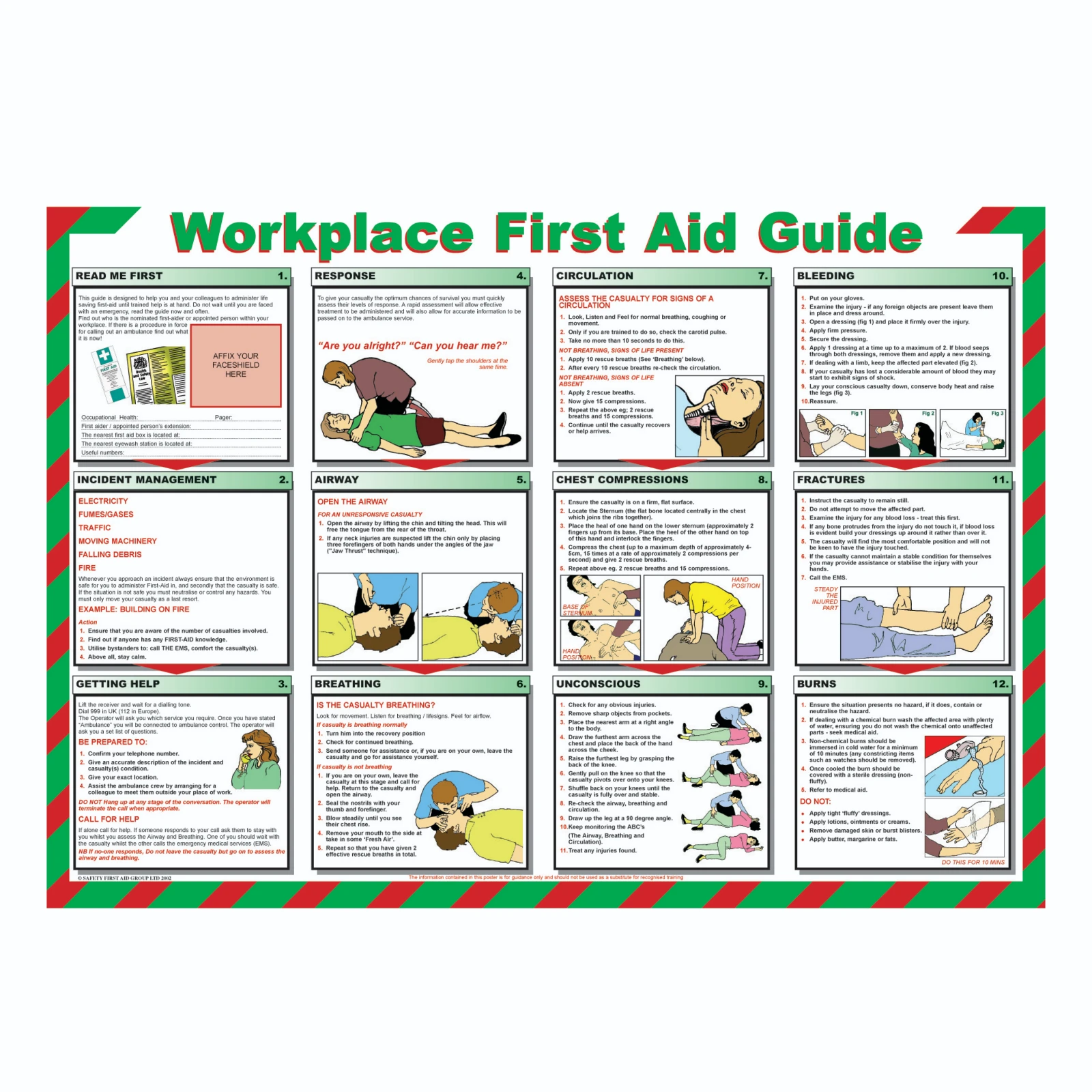 Safety Poster Workplace First Aid Guide (Tubed) - Image 4