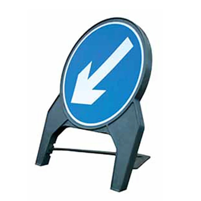 Sign Circle 'Keep Left Arrow' 750mm 6.5Kg Blue/White/Grey - Image 3