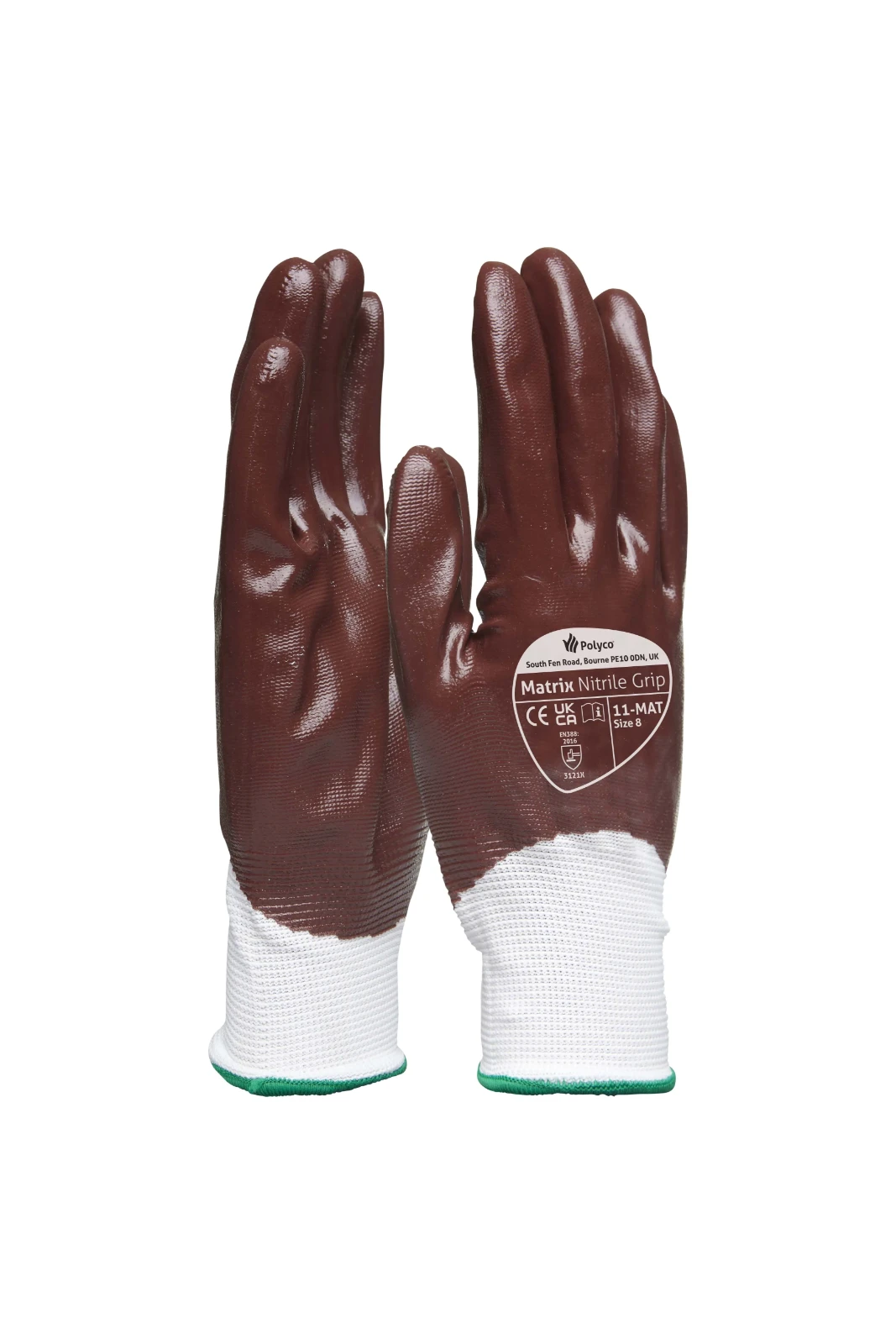 Gloves Matrix Seamless Knitted Nitrile Grip Size 10 Black - Image 3