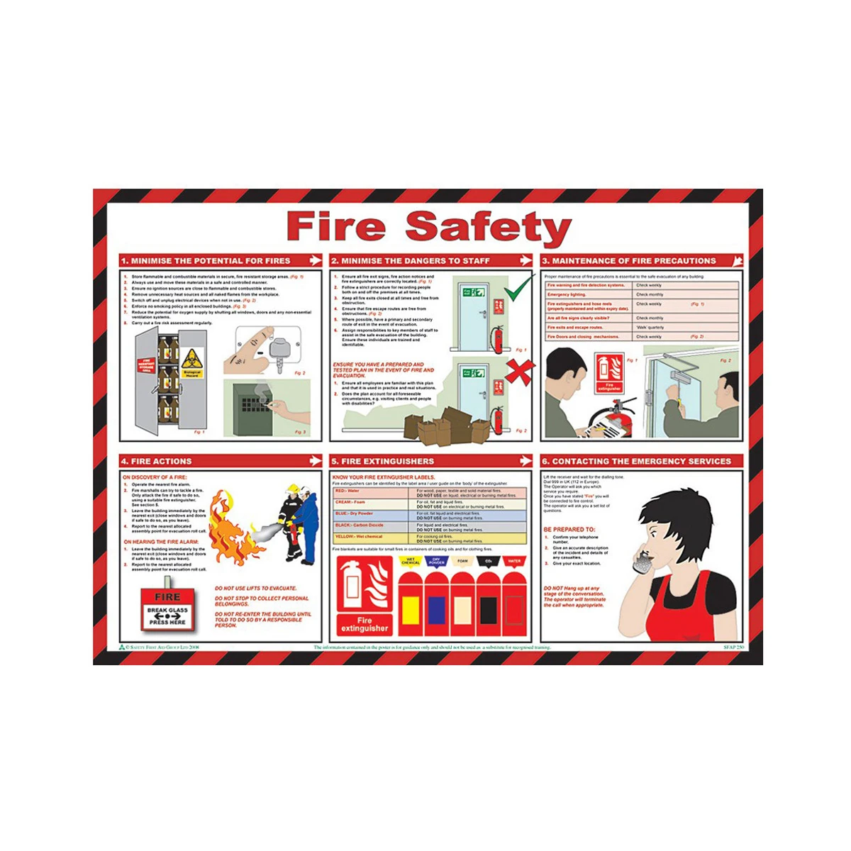 Fire Safety Poster 590 x 420mm - Image 4