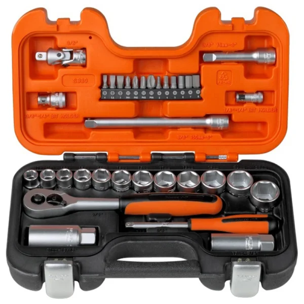 Drive Socket Set 33 Pieces 1/4In & 2/8In + HDPE Case – Go Magpie ...