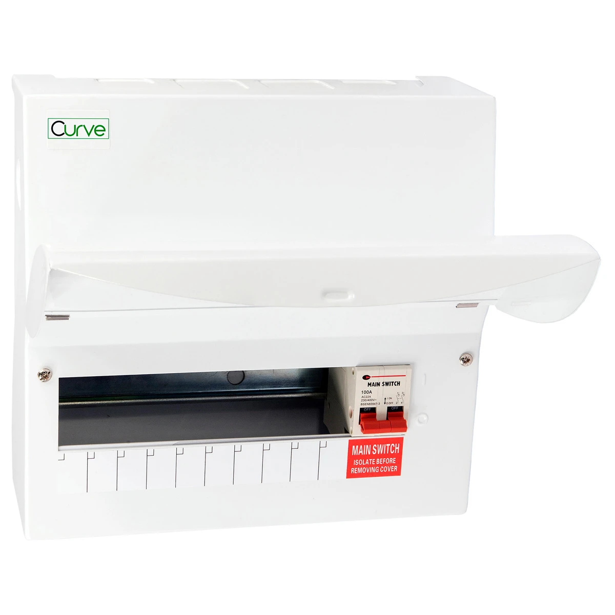 Curve A3CUR-SW10 10 Way 100A Main Switch Consumer Unit - Image 4