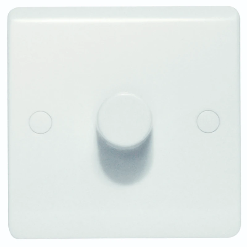 Designa 21DIM4001 1 Gang 2 Way 400W Push Dimmer Switch White - Image 4
