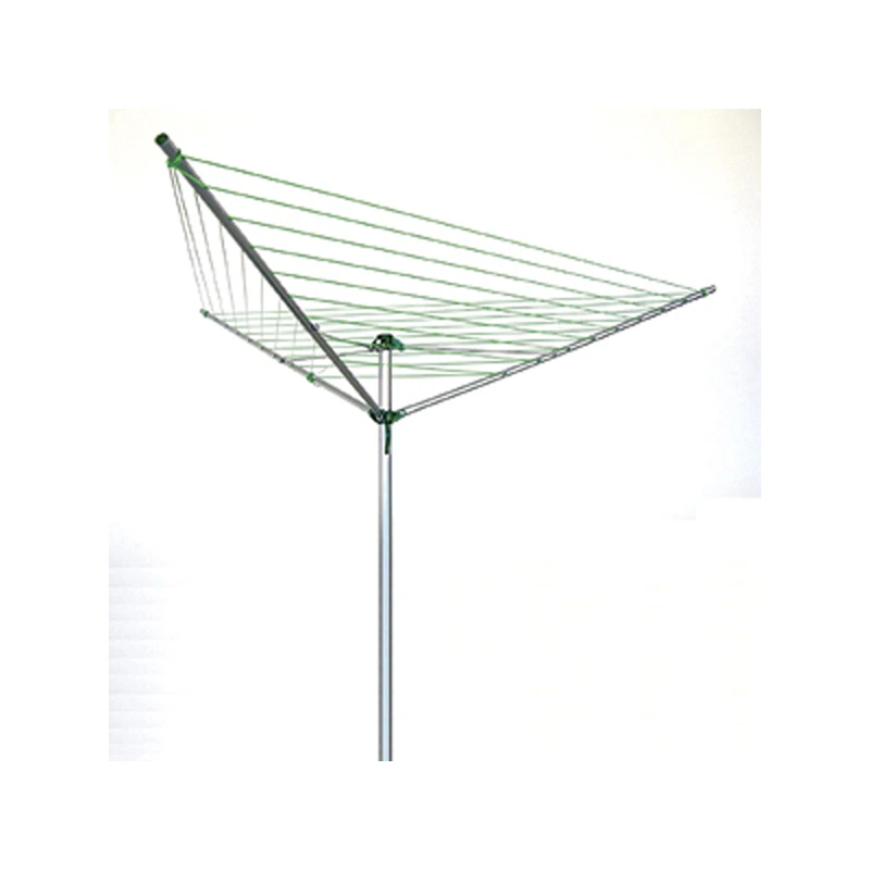 4 Arm Single Pole Rotary 50M Clothes Airer Complete With Ground Spike - Image 4