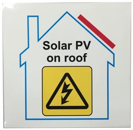 Ind Signs Solar On Roof Label - Image 3
