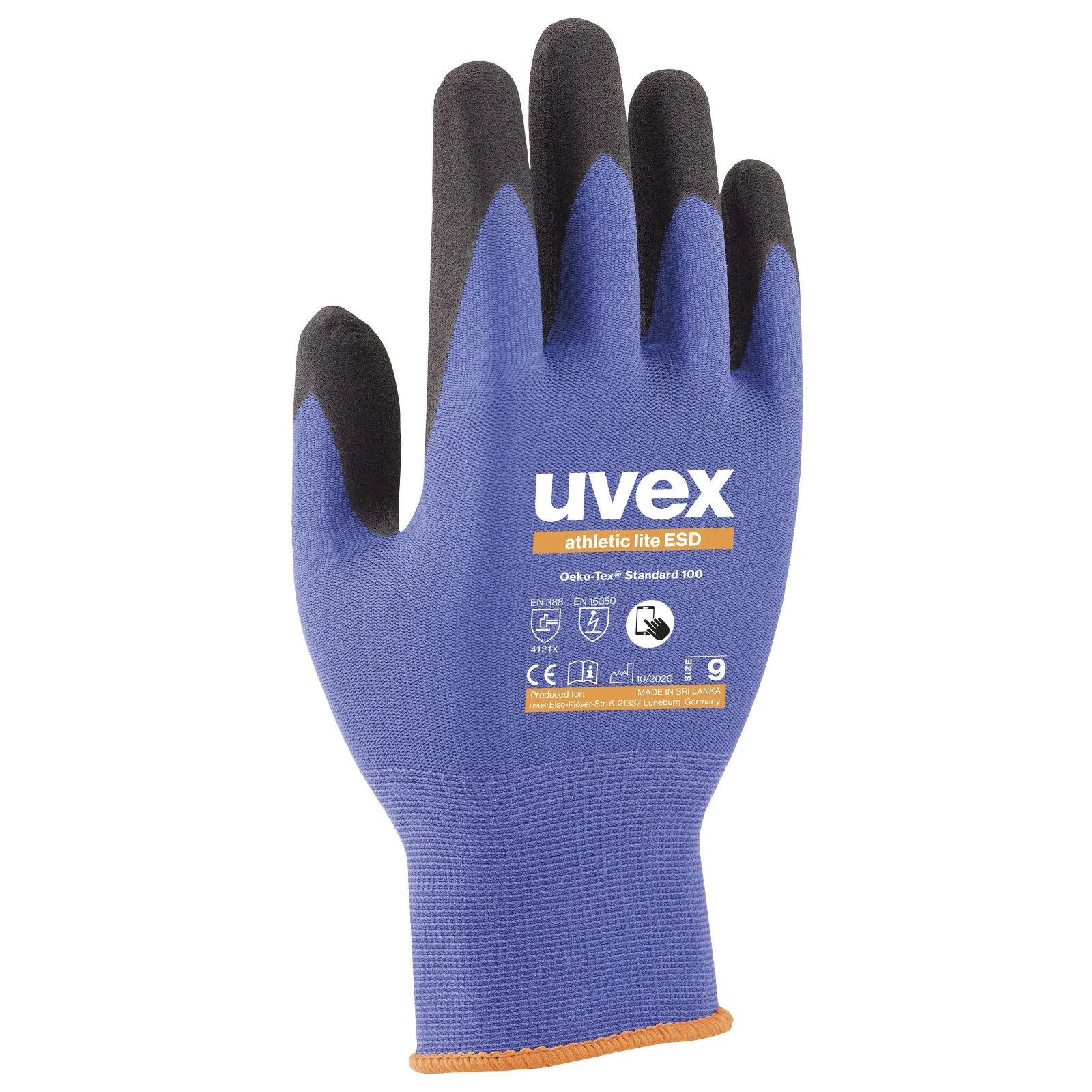 Uvex Athletic Lite ESD Glove Size 9 - Image 4