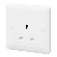 Socket 1 Gang Unswitched 13A White - Image 3