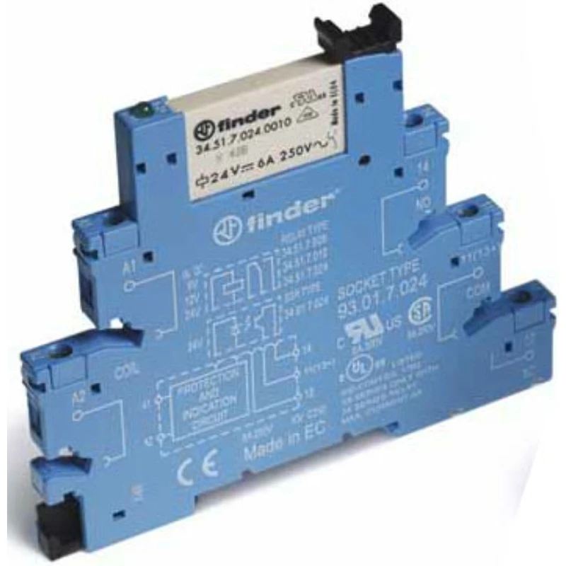 Interface Emr Modular 1P Co 6A 24V DC Blue Screw Terminal - Image 3