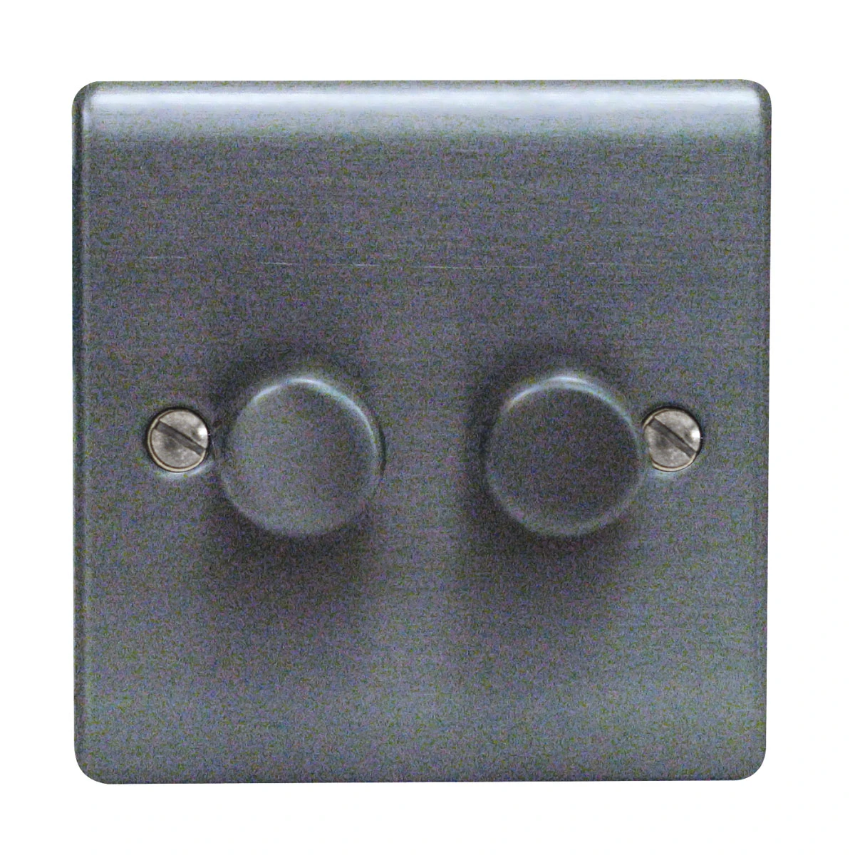 Designa 25DIM4002 2 Gang 2 Way 400W Push Dimmer Switch Graphite - Image 3