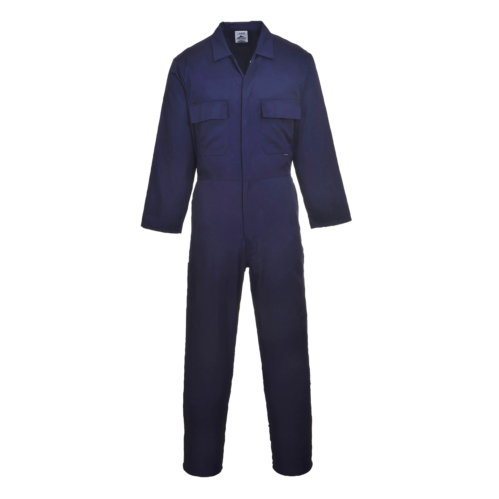 Portwest S999 Polycotton Euro Work Coverall Regular Fit Small Navy - Image 2