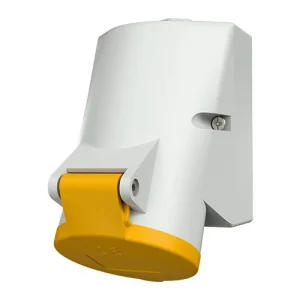 Wall Socket Double Pole + Earth IP44 16A 110V 4H Yellow