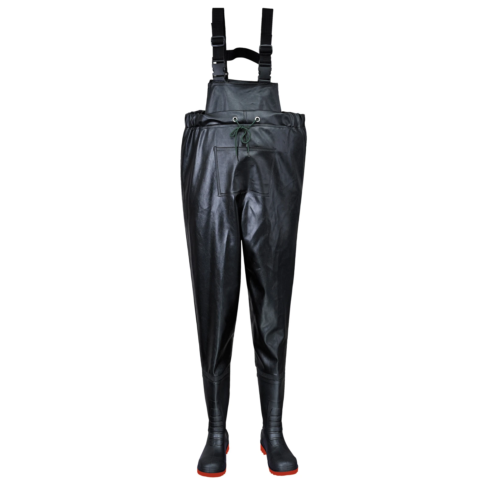 Portwest Steelite FW74 PVC/Nitrile S5 Safety Chest Waders Size 10 Black - Image 2