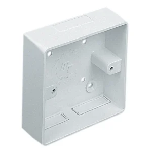1-Gang Radius Corner Accessory Box 87 x 87 x 19mm White