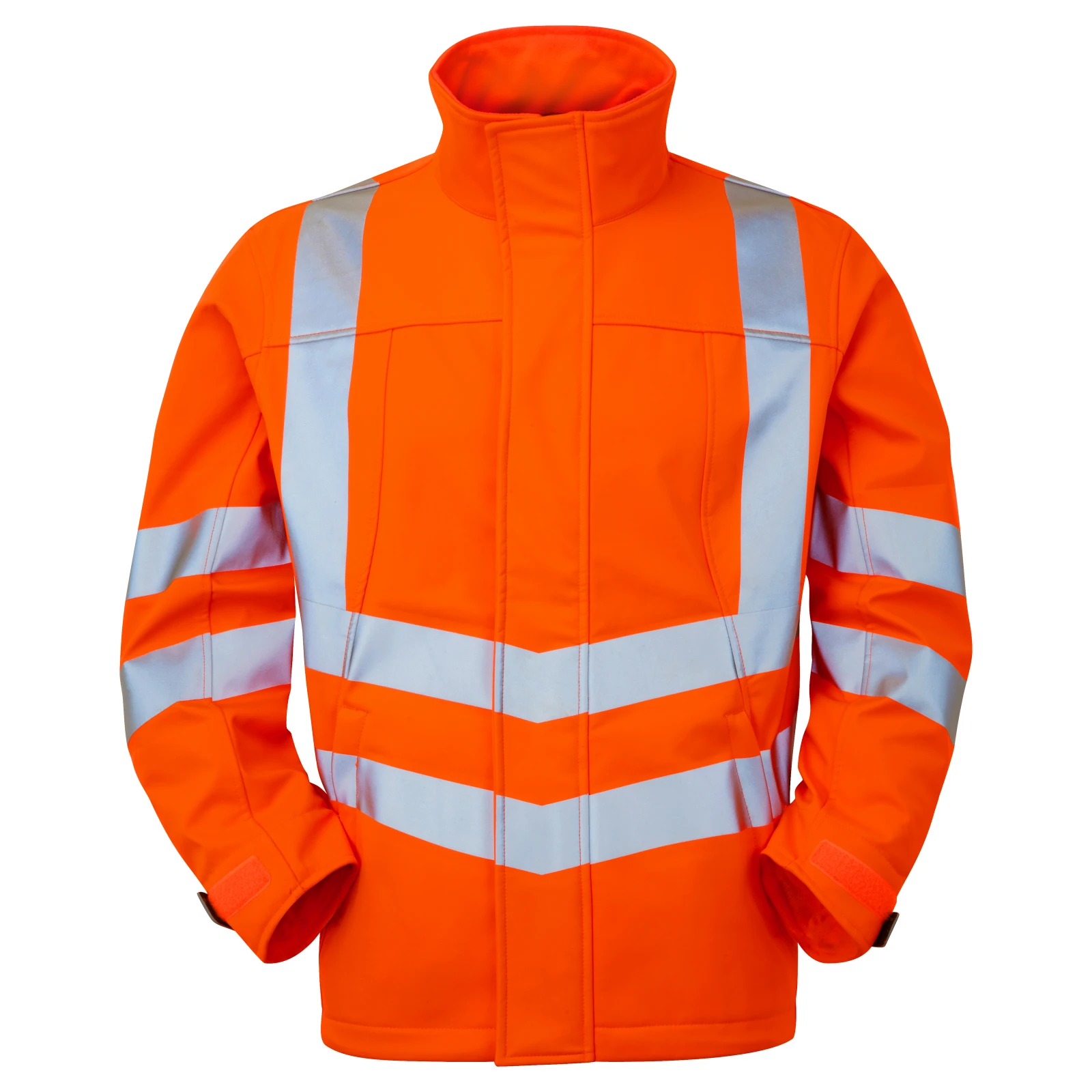 Rail Spec Interactive Softshell Jacket with Reflective Tape Large Orange - Image 2