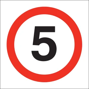 5mph Driving Speed Sign