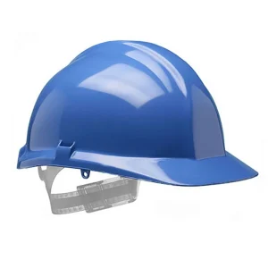 Classic Full Peak HDPE Non-Vented Safety Helmet Blue