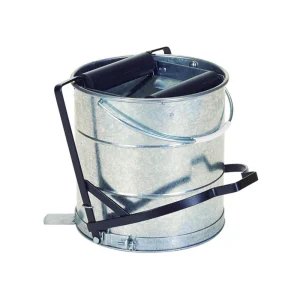 Roller Bucket+Wringer 10 Litre Galvanised Steel