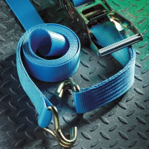 5000kg Ratchet Strap 10m x 50mm Stainless Steel Blue