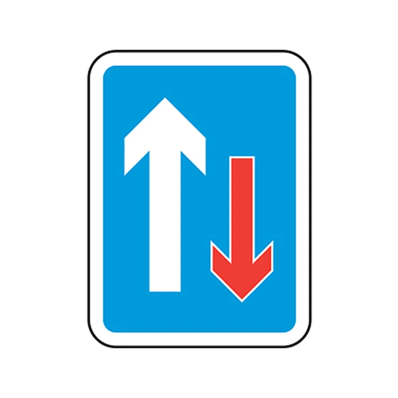 Priority 600 x 675mm Blue/White/Red Metal Sign - Image 2