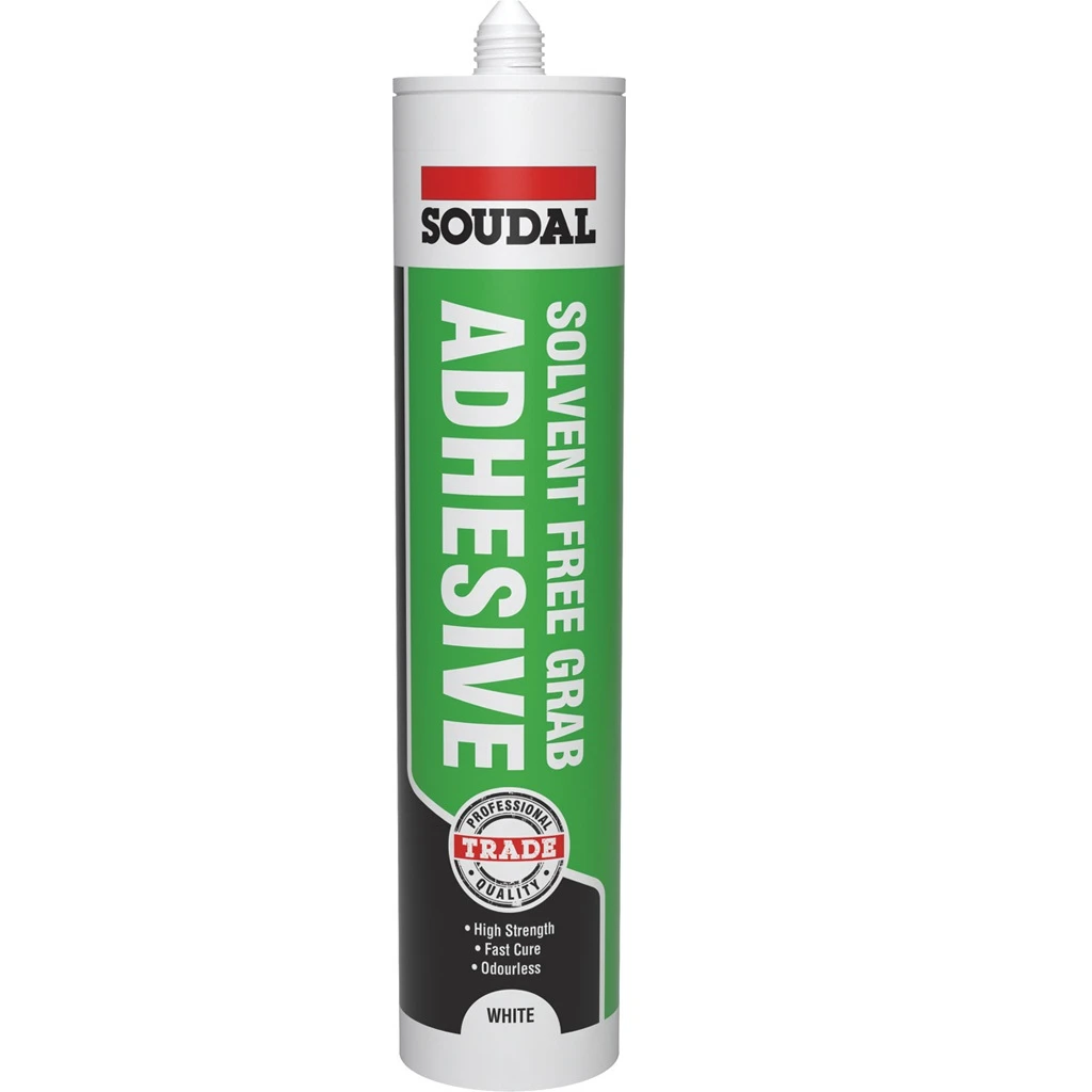 Soudal Solvent Free Grab Adhesive White 290ml
