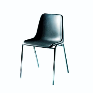 Classic Stacking Chair Plastic Black