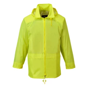 Portwest S440 Nylon Waterproof Classic Rain Jacket Medium Yellow