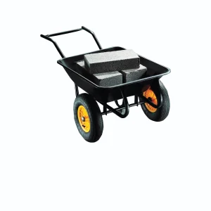 Wheelbarrow Twin Pram Handle 175L Black